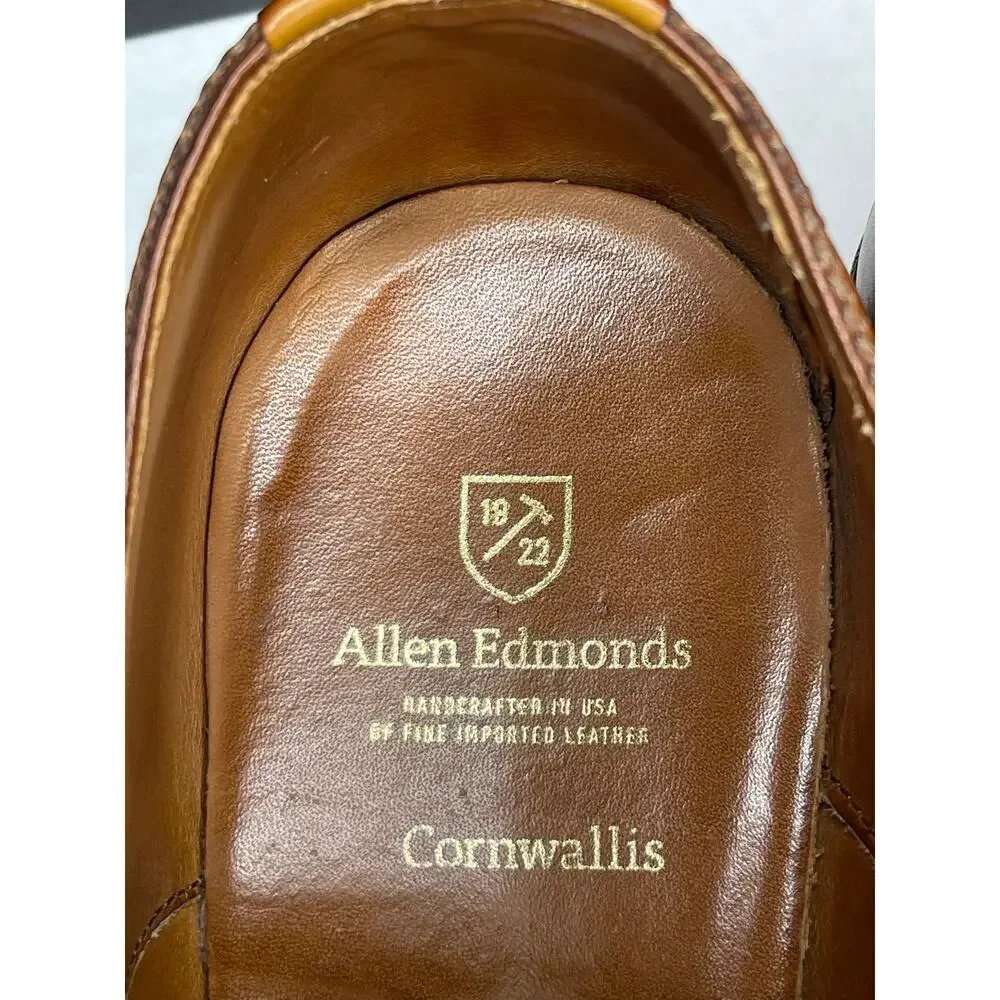 Allen Edmonds Mens Cornwallis walnut brown leather oxford dress shoes size 10.5